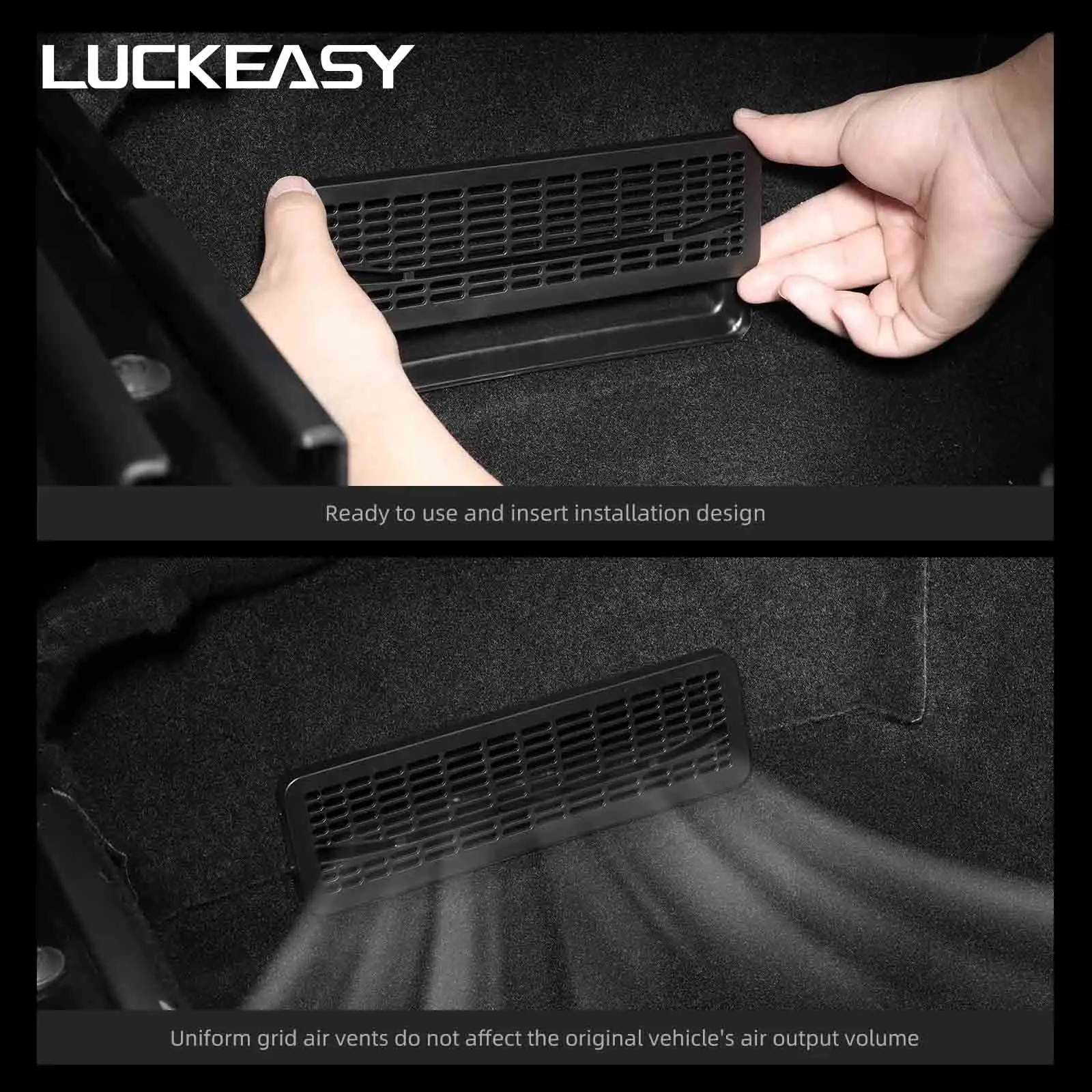 LUCKEASY テスラ モデルY ジュニパー/モデルYL 2025 2026 エアアウトレット保護カバー 車用シート エアベントアウトレットカバー ABS製