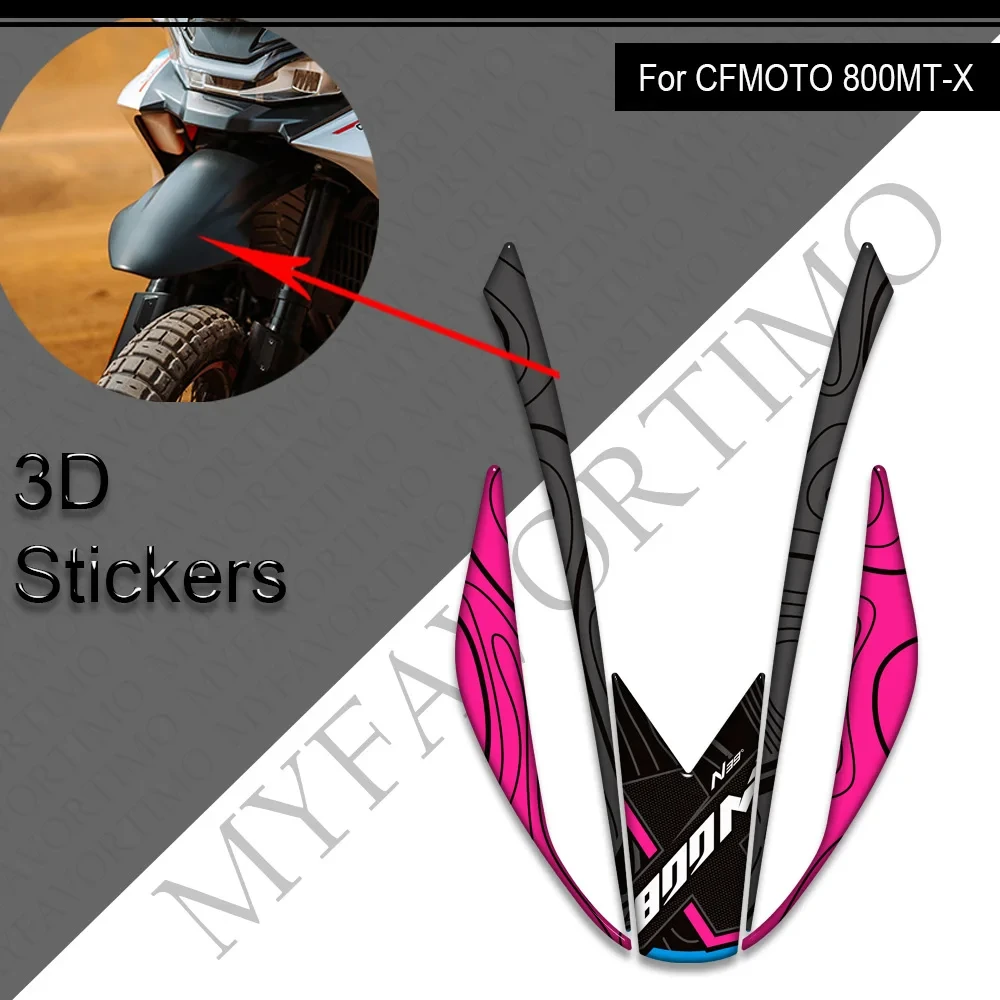 

2024 2025 For CFMoto 800MT-X 800MT 800 MT - X Adventure Bike Protector Tank Pad Grips Kit Knee Fairing Fender 3D Stickers Decals