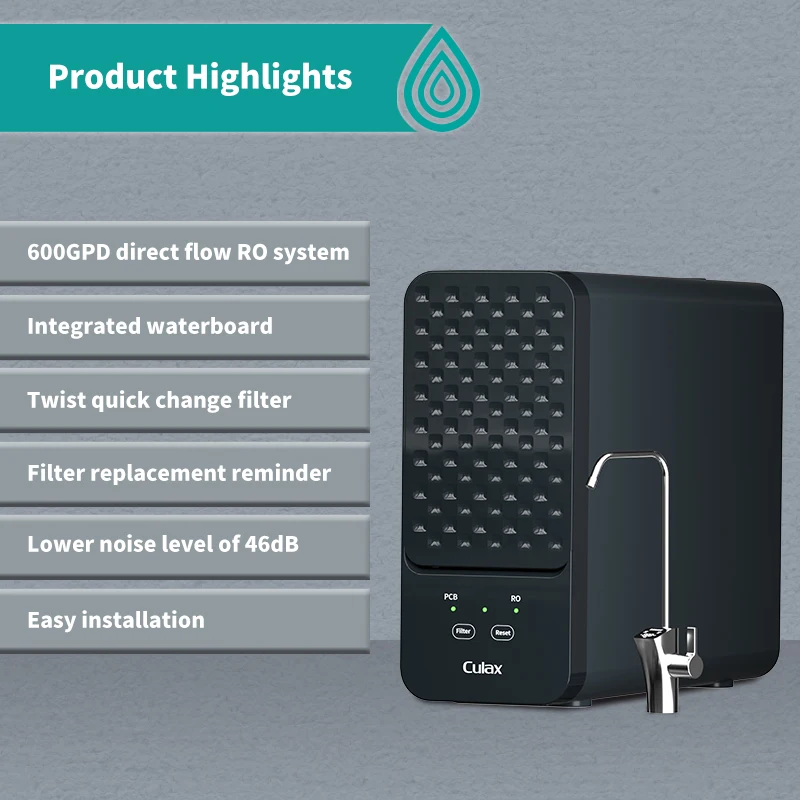 Large Flow Electric 600 GPD Alkaline Mineral Water Purifier Plastic Tankless Reverse Osmosis RO System For Home And Hotel Use
