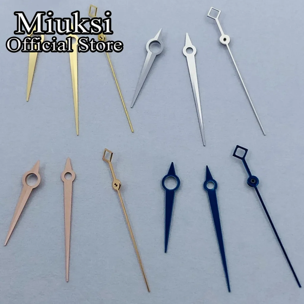 Miuksi silver gold blue rose gold watch hands fit NH35 NH36 ETA2824 2836 Miyota8205 8215 821A Mingzhu DG2813 3804 PT5000movement