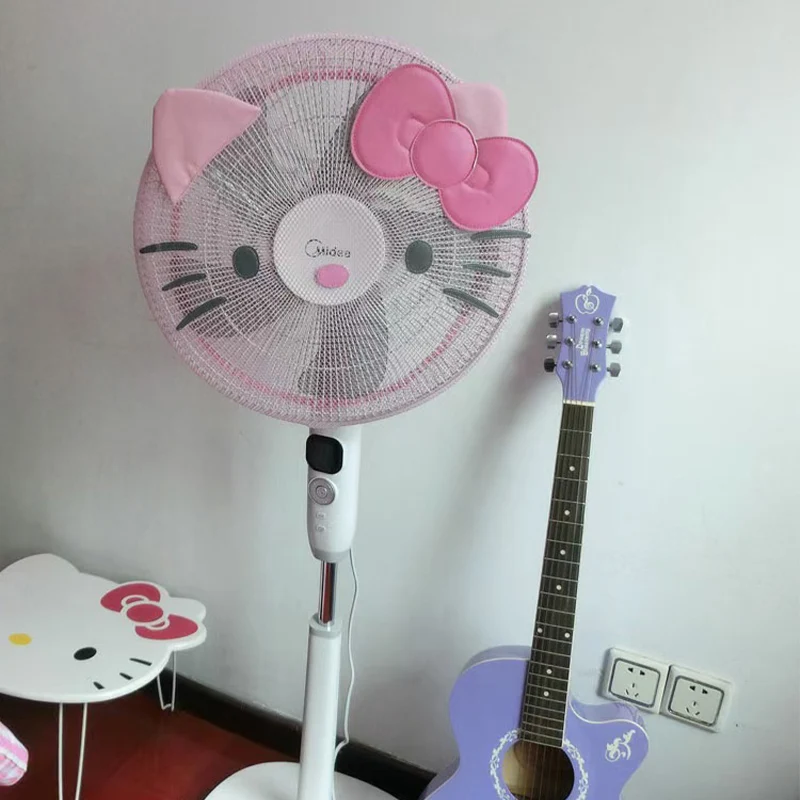 Sanrio Kawaii Hello Kitty Electric Fan Dust Cover Anime Cartoon Cute Creative Safety Children's Anti-pinch Fan Protective Cover