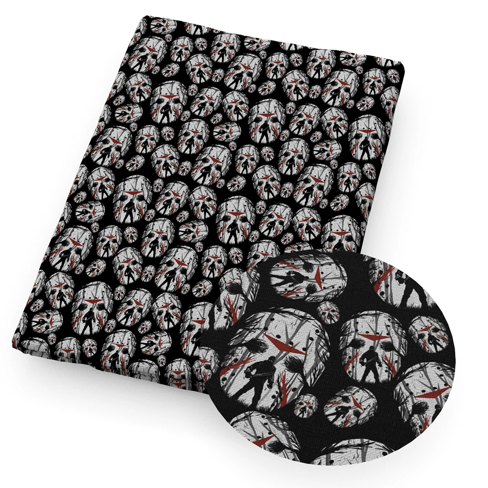 Halloween Horror Skull Bone Printed Polyester Pure Cotton Material Patchwork Tissue Sewing Quilting Fabrics Needlework DIY Cloth