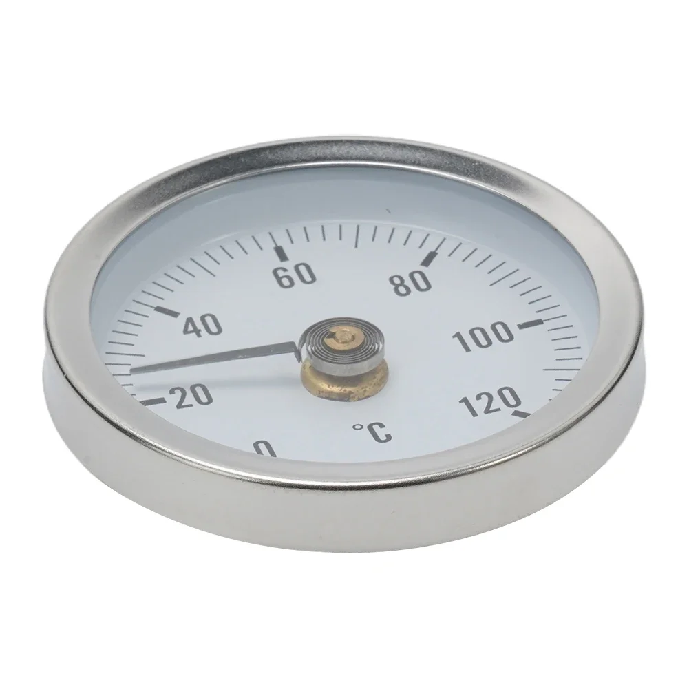 Bimetal Pipe Thermometers Rohrthermometer Spring Measuring Stainless Steel Thermometer 0-120℃ Galvanized Steel