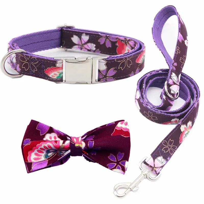 Customized Dog Collar with Personalized Pet Strap, Adjustable Leash Set, Available in Multiple Colors