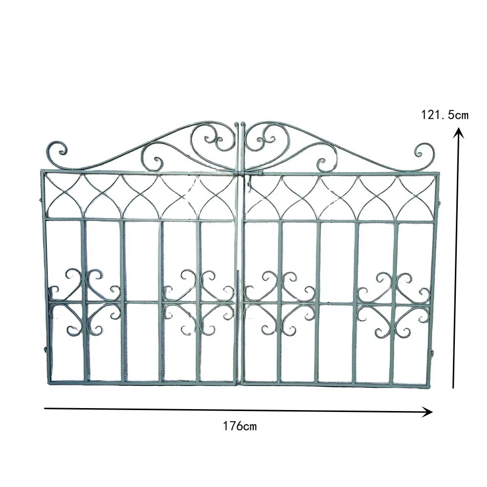 #Outdoor wrought iron gate flower stand Floor-to-ceiling European pastoral retro vegetable field fence wrought iron grape stand