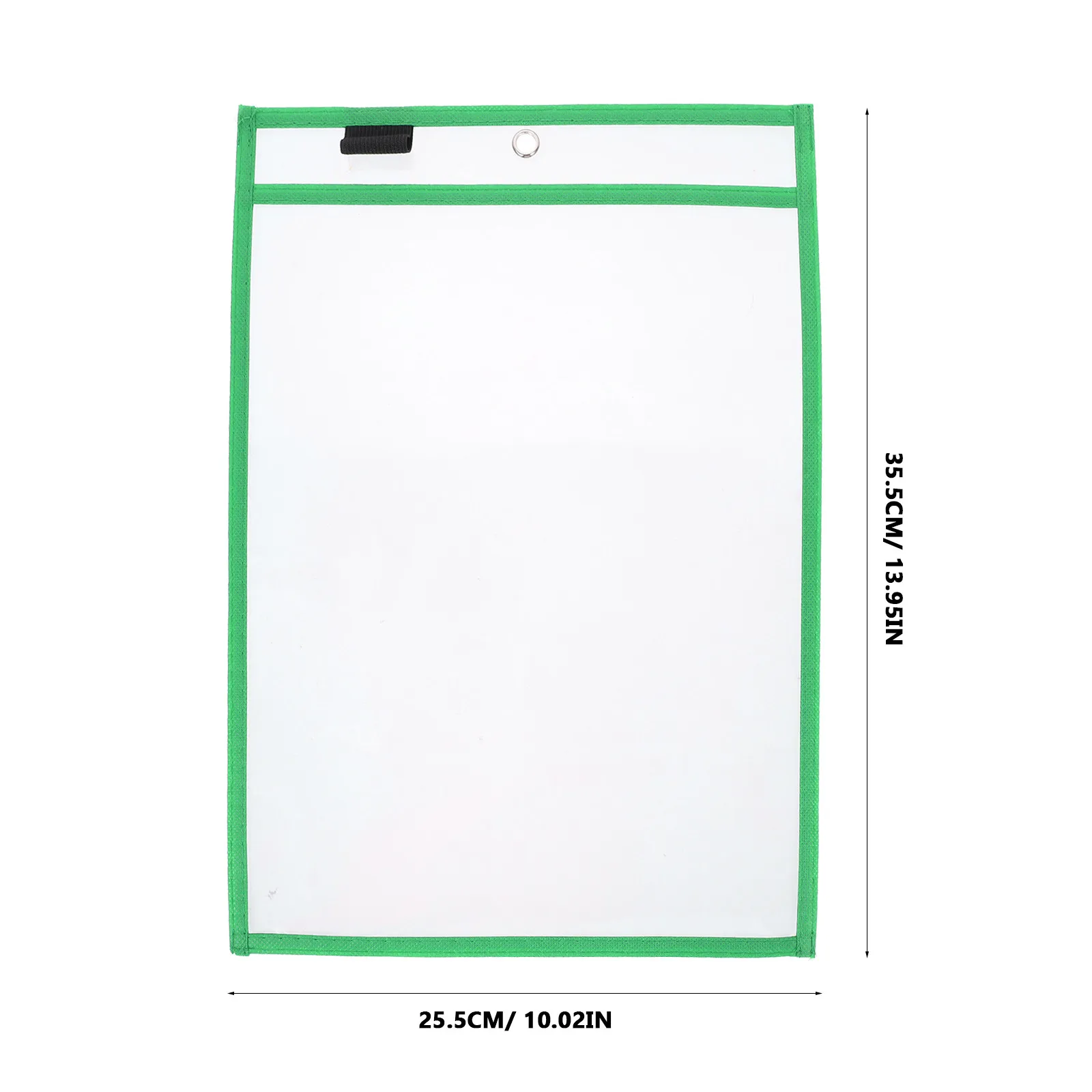 12Pcs Dry Erase Pockets Clear PVC Reusable Write Halloween Christmas Dry Eraser Pocket Classroom Teaching Supplies Double-sided