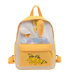 Pluto Mickey Children Cartoon Cute Rabbit Ears Backpacks Kindergarten School Bag for Kids Baby Boys Girls Gift