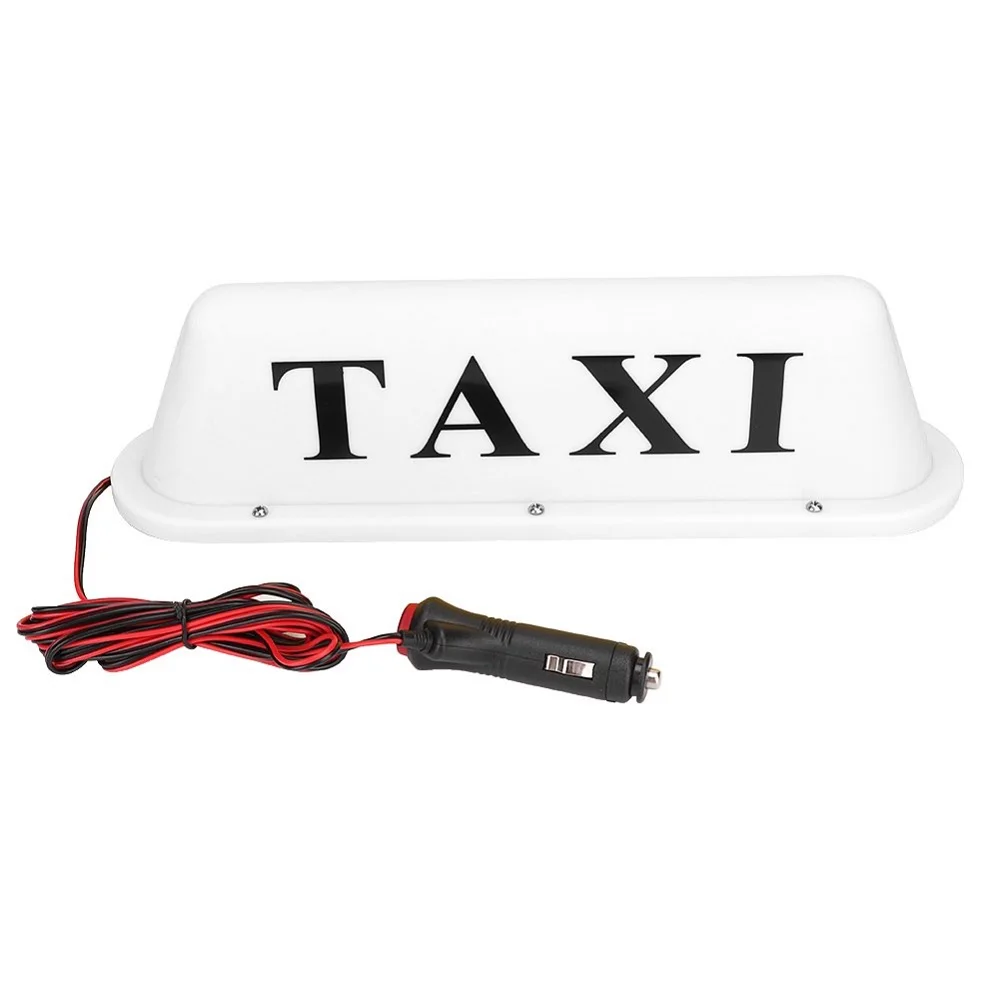 12V LED Magnetic Taxi Sign Roof Car Super Bright Light Lamp+Cigar Lighter