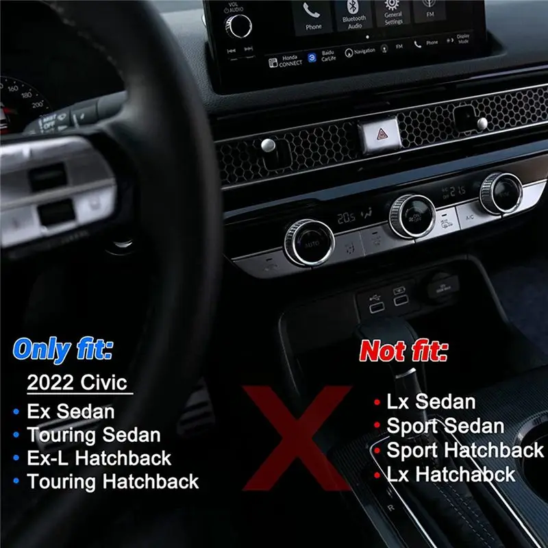 Car Warning Emergency Light Switch Button Cover Sticker Trim Red Y80A
