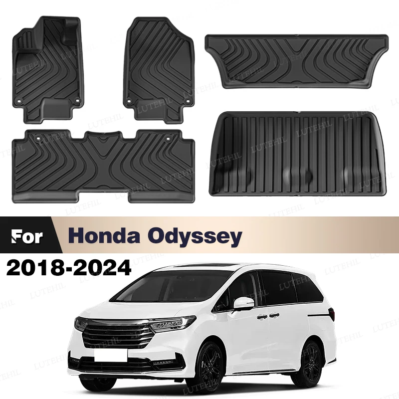 

LUTEHIL All-Weather TPE Floor Mat Trunk Mat For Honda Odyssey 2018-2024 2023 2022 2021 Carpet Cover Automotive Accessories