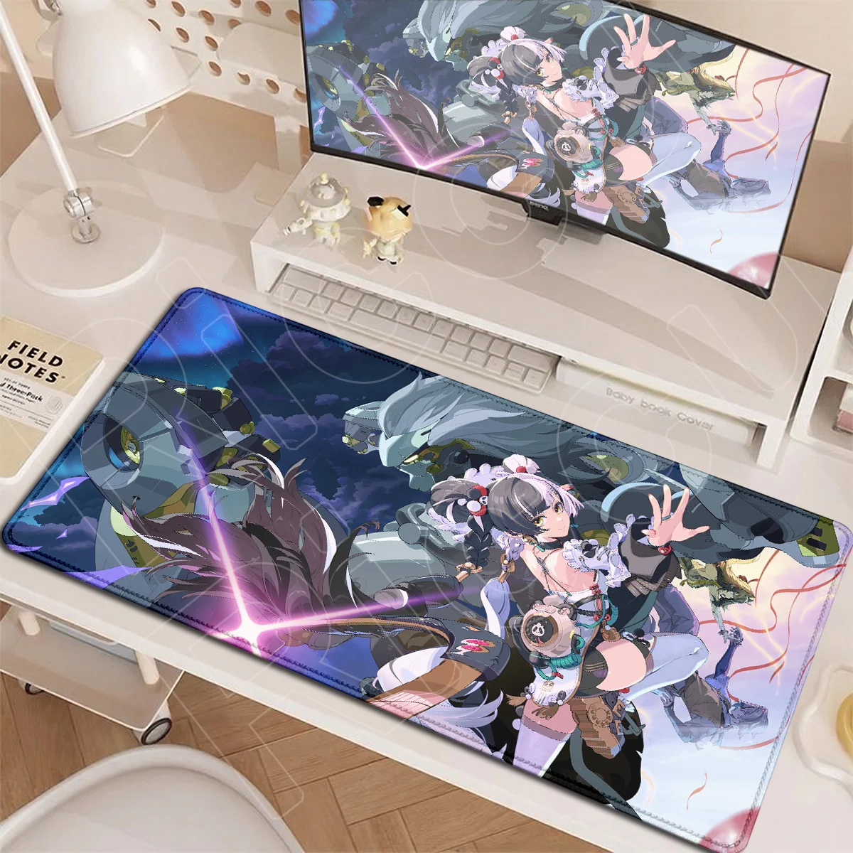 Laptop E-Sport Gamer Anti-Rutsch-Matte Große Naturkautschuk-Mausmatte Kawaii Anime-Mädchen Dialyn ZZZ Mauspad Zenless Zone Zero Teppiche – Detail 8