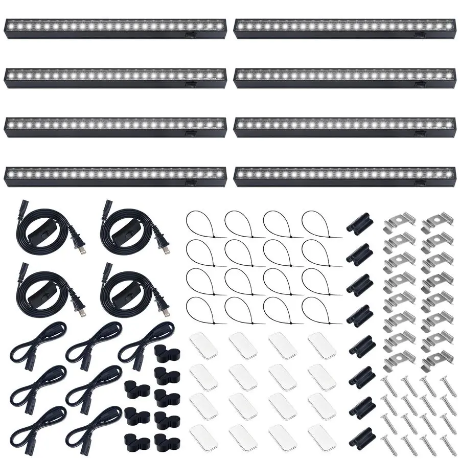 

Plant Grow Lights, 5000K Full Spectrum Daylight White, T5 LED Grow Light Strips, 1ft Growing Lamp with Magnetic Bar, Plant Light