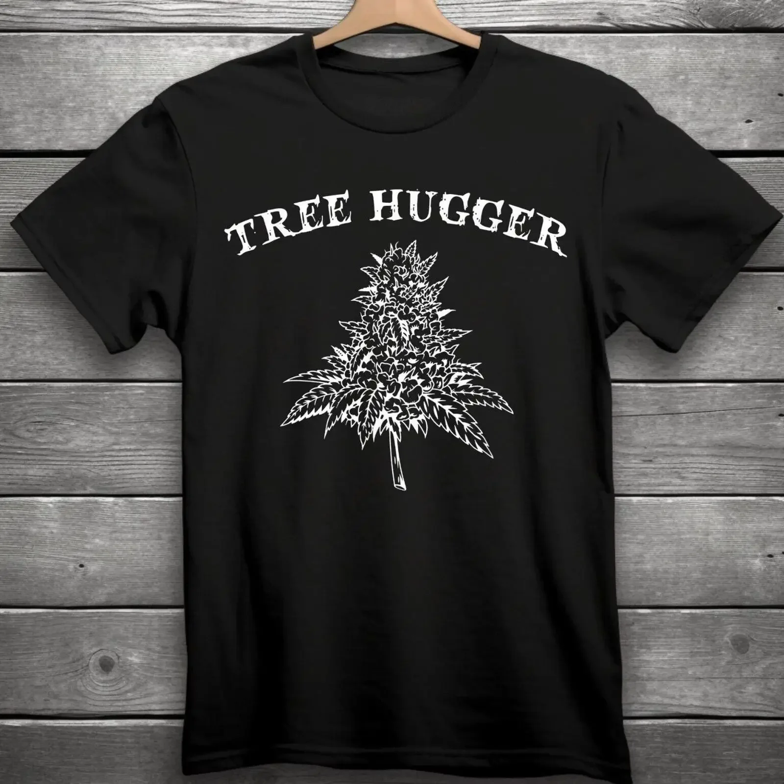Tree Hugger 420 T Shirt Black S 3XL vintage Washed Slightly Soft Stretched Casual designer clothes homme fashion Versatile