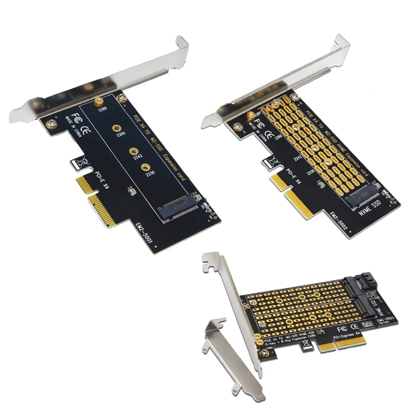 PCI-E 3.0 X4 To Nvme M.2 NGFF M Key SSD Riser Expansion Card For 2230/2242/2260/2280 M.2 SSD