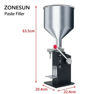 Zonesun آلة تعبئة العسل اليدوية زجاجة معجون سائل تعبئة كريم مستحضرات التجميل المعكرونة صلصة الزبدة الفول السوداني تغليف المواد الغذائية ZS-MGT1S أفضل 8 مبيعات آلة زبدة الفول السوداني - No4