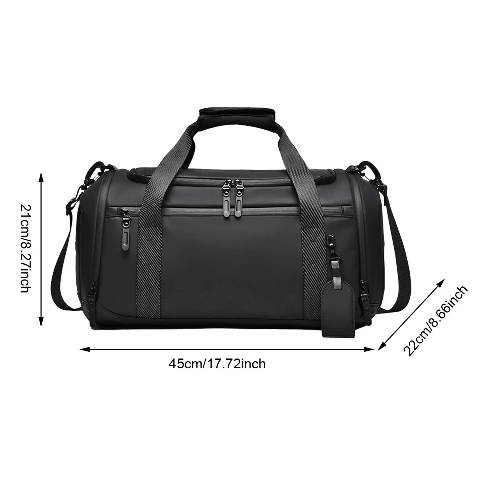

Duffel Bag Multipurpose Shoulder Handbag Padded Shoulder Strap Men Oxford Cloth Men's Garment Bag for Camping 45 x 22 x 21 cm