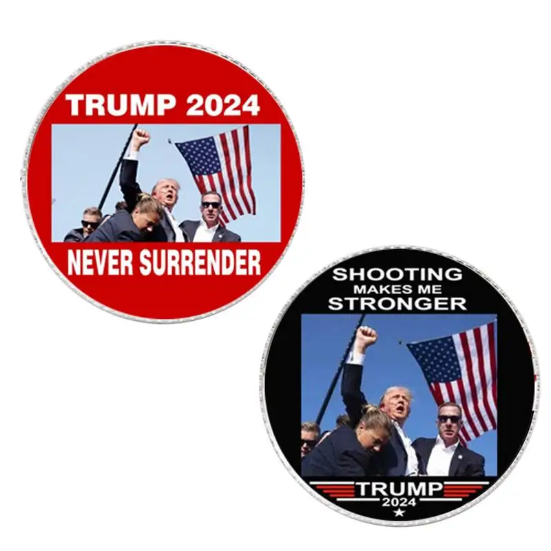 US President Never Surrender Buttons President Legend Buttons Set Of 5 President Pins Brooch Symbolizes The Spirit Of