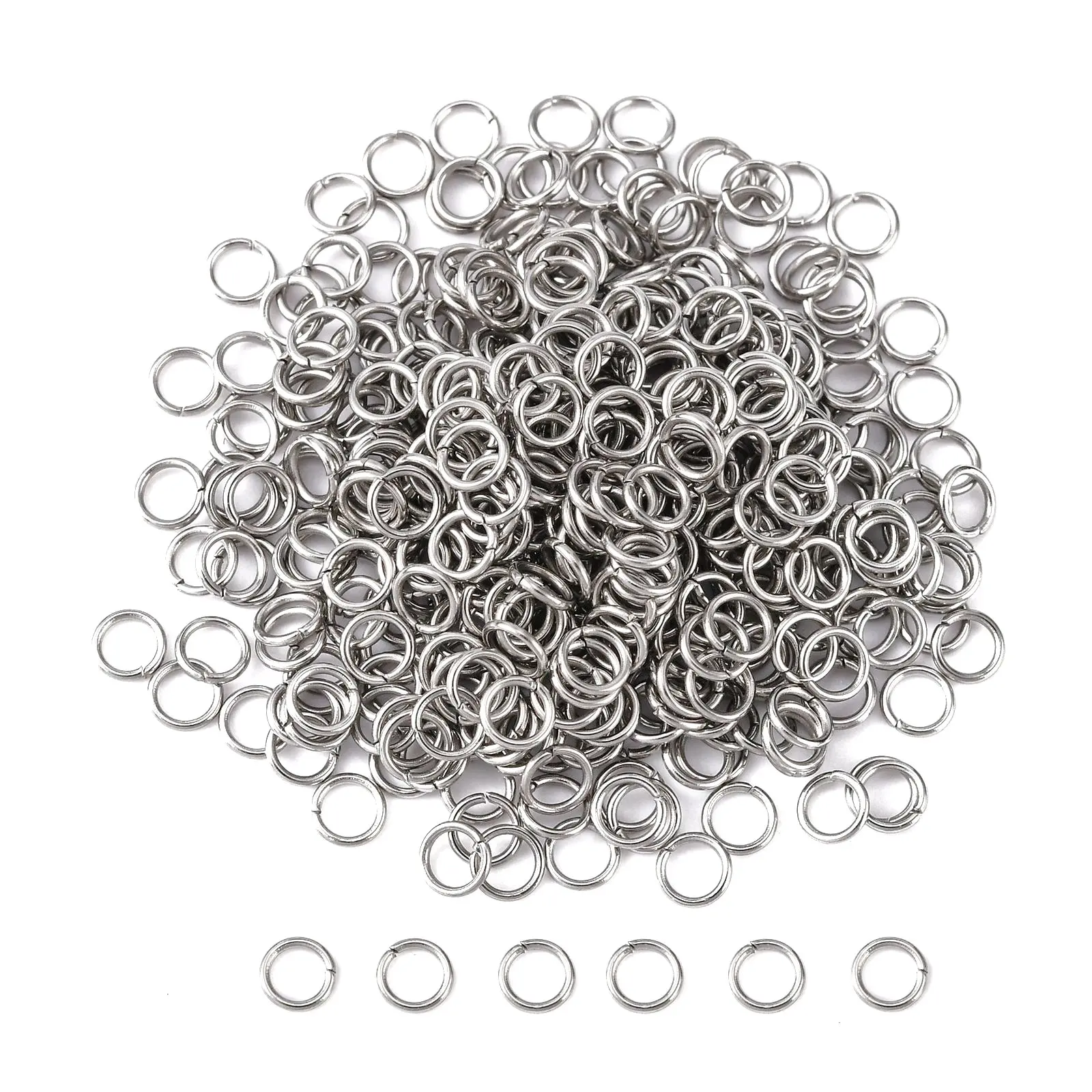 10g 304 Edelstahl offene Bieger inge Split Ring Single-Loop-Steck verbinder für DIY-Schmuck Herstellung Handwerk Ergebnisse Zubehör