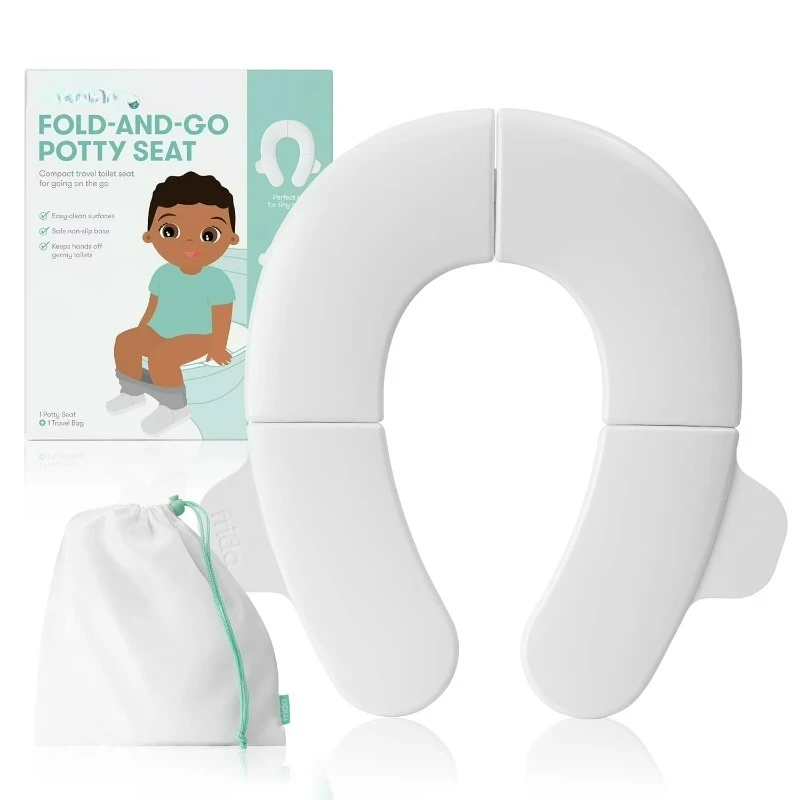 

Fold and Go Potty Training Toilet Seat with Bag, Travel Potty Seat Solution