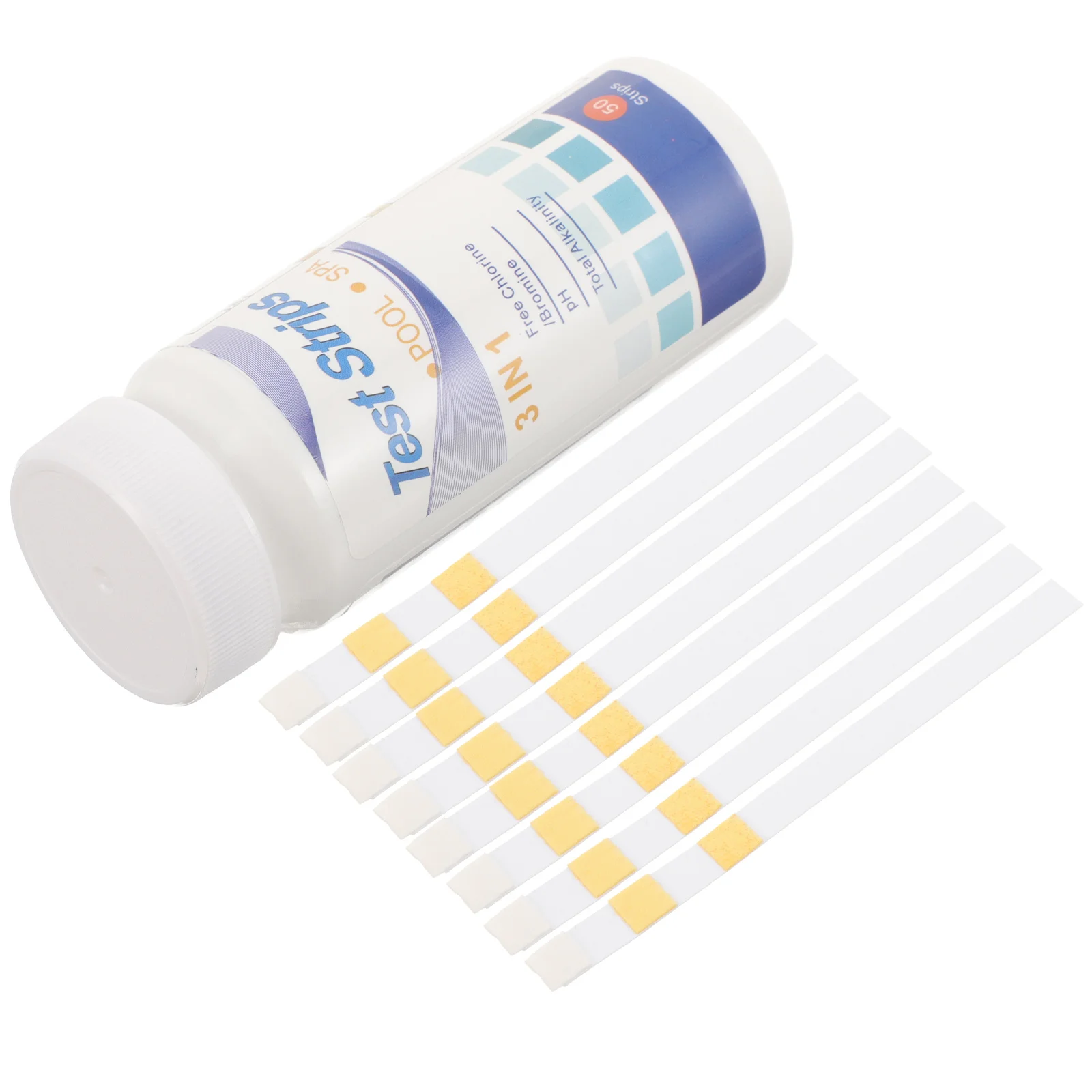 

50Pcs Water Quality Test Strips 3-in-1 Reagent Strip for Tap Water Pool Spa PH Hardness and Alkalinity Testing Kit
