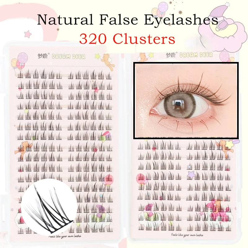 32 rows manhua eyelashes eyelash book high quality cluster eyelashes comic eyelashes elf makeup eyelash bundle eyelash extension