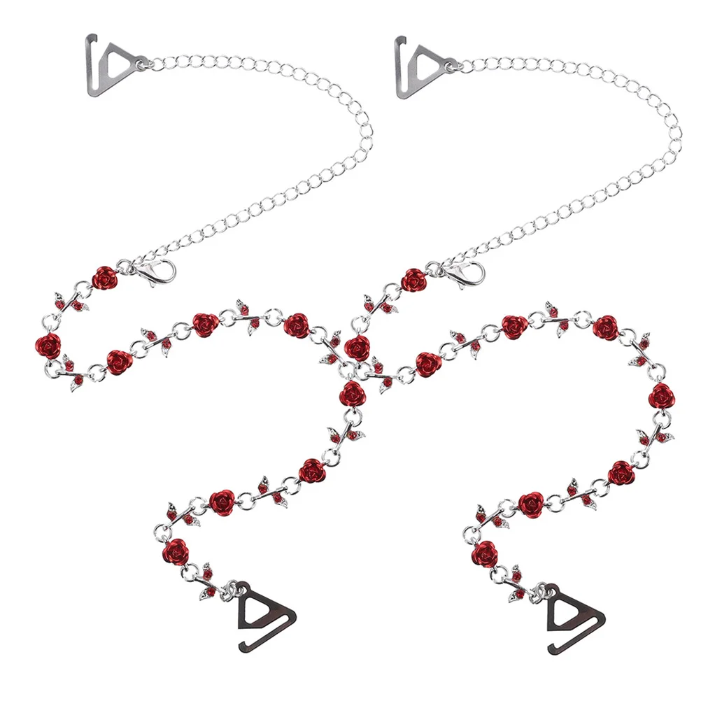 1 Paar rutschfeste Strass-BH-Träger mit Rosenblüten, verstellbarer dekorativer Schultergurt, Ersatz für Damen, bequem