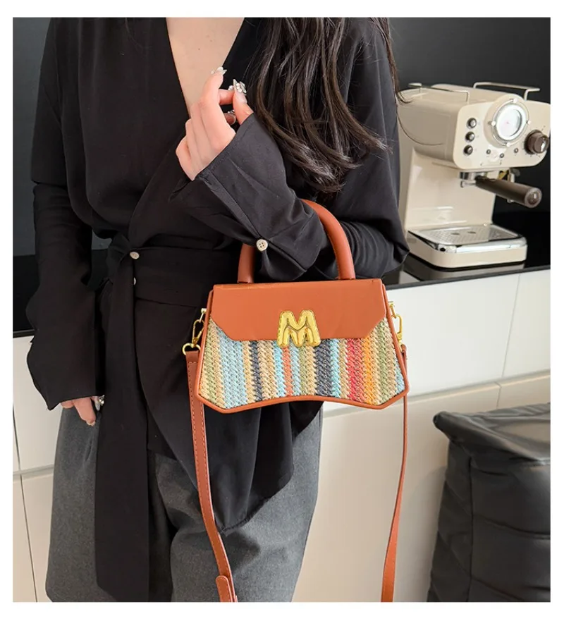 ‌ Sac à main arc-en-ciel 2025 – Petit sac carré pour femmes, sac multi-voies à bandoulière/aisselles/épaule, accessoire de luxe léger