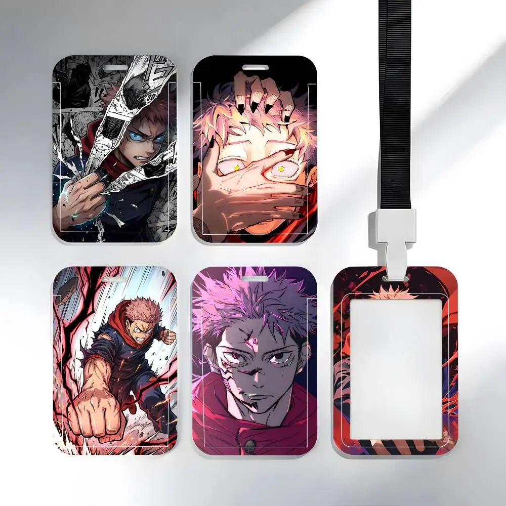 Anime Jujutsu Kaisen Itadori Yuuji Lanyard Card Holders Student ID Card Holders Neckband Card Holders Access Control Accessories