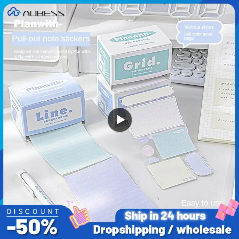 Boxed Notes 30 Pages Applicable To Multiple Scenarios Durable White Card Film High Quality Pull-out