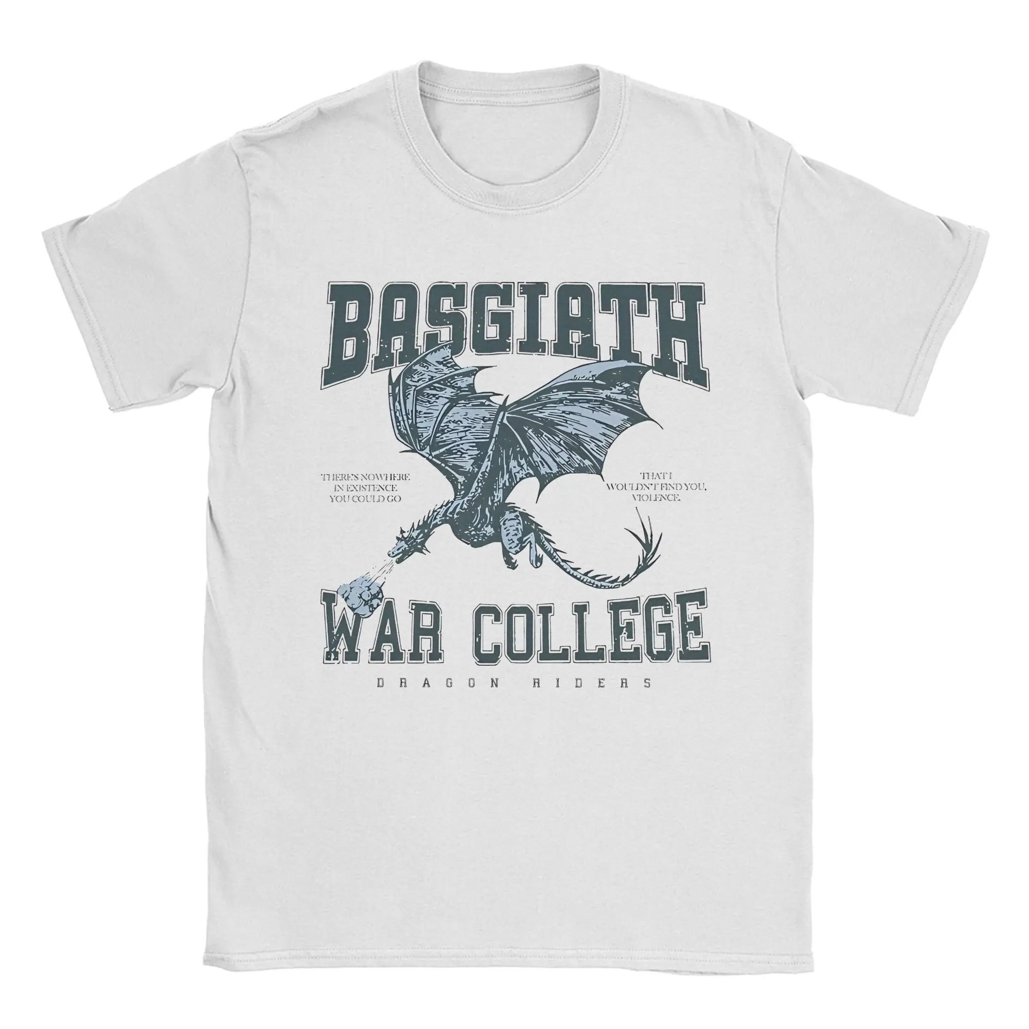 Print Basgiath War College Tshirts For Men Women Cotton Short Sleeve Tairn Basiath Fourth Wing Crewneck Summer Top Tee