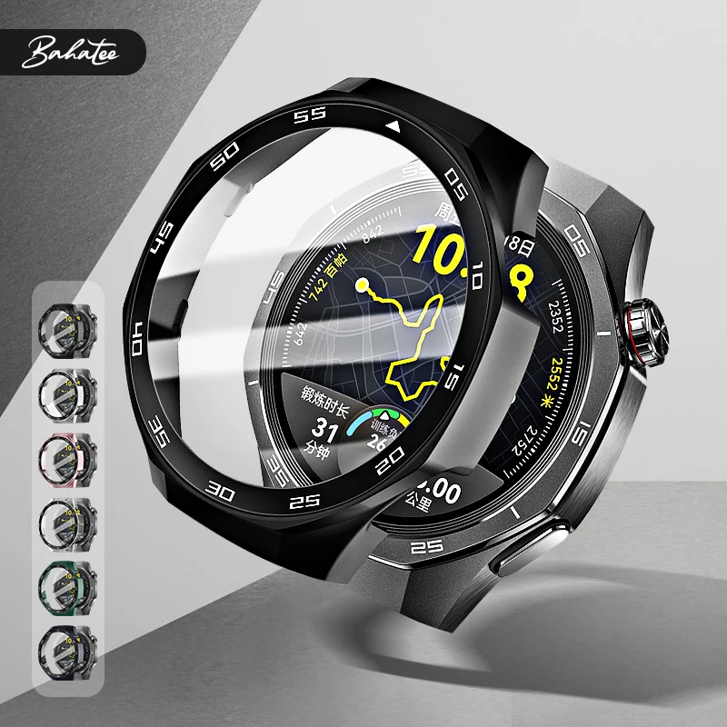 

PC Case with Tempered Glass for Huawei Watch GT5/GT5 Pro 46mm Full Cover Anti-Scratch HD Film Charging Without Obstruction
