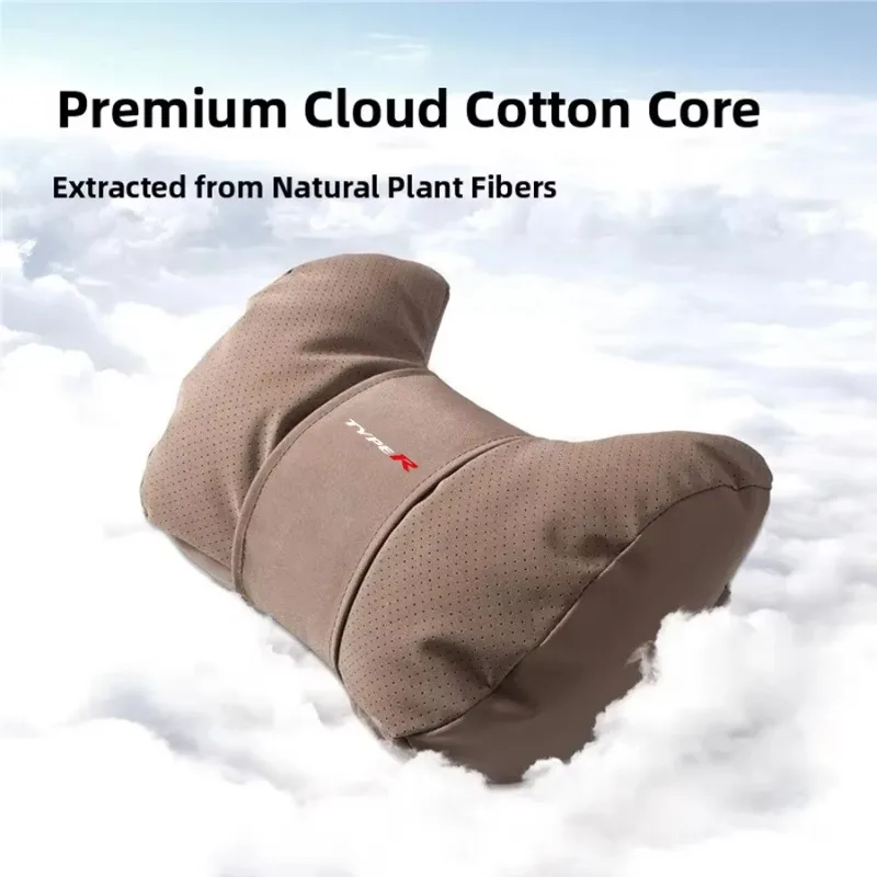 Car Seat Headrest Lumbar Support Protective Pillow Waist Cushion For Civic Type R NSX Type R Integra Type R Accord Type R