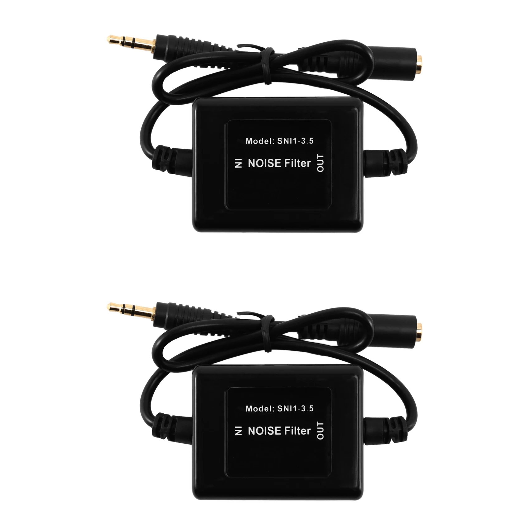 รายวัน 2X SNI-1/3.5 ตัวกรองเสียงรบกวน Ripple Mass Filter ฉนวน 3.5 มม. สีดํา