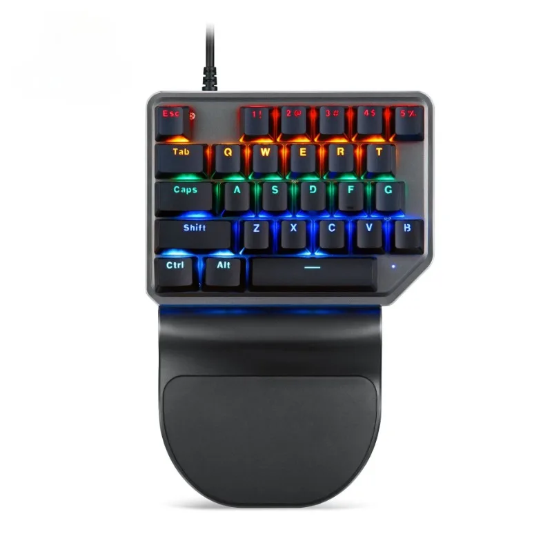 EOENKK K27 Gaming Mechanical Keyboard 27 Key Wired LED Backlight Single Handed Numpad Computer Keypad Red Switch For Laptop