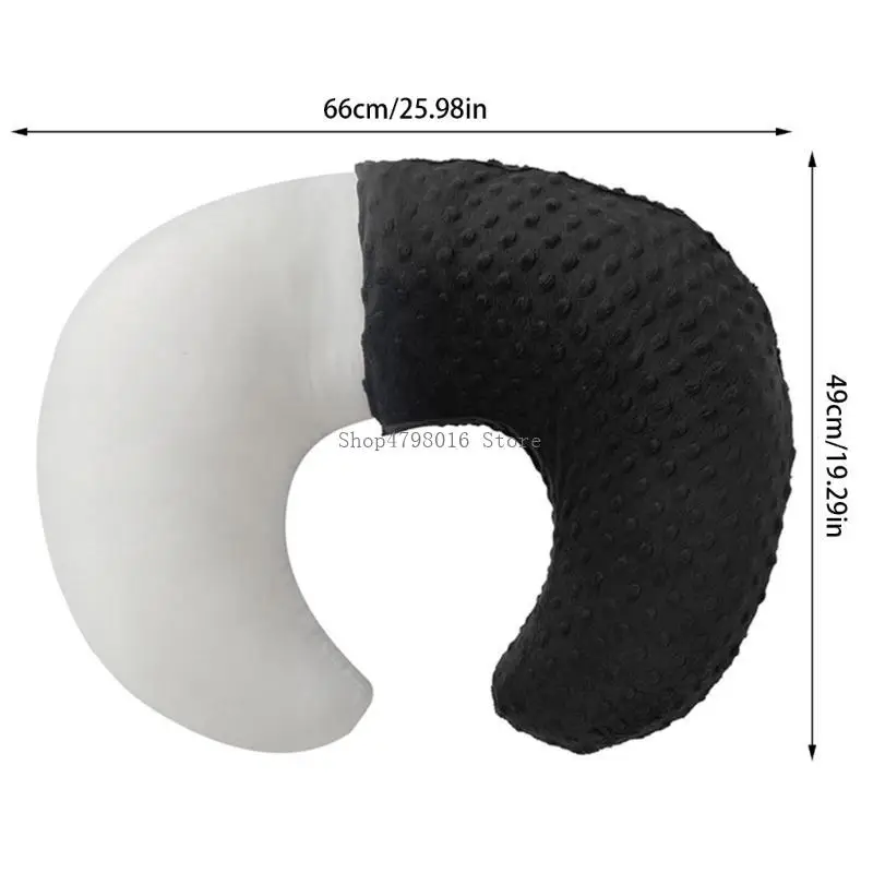  Bay Breast Feeding Pillow Safe & Gentle Fabric Nursing Pad Washable Cover Removable Infant Sleeping Pillow view 6