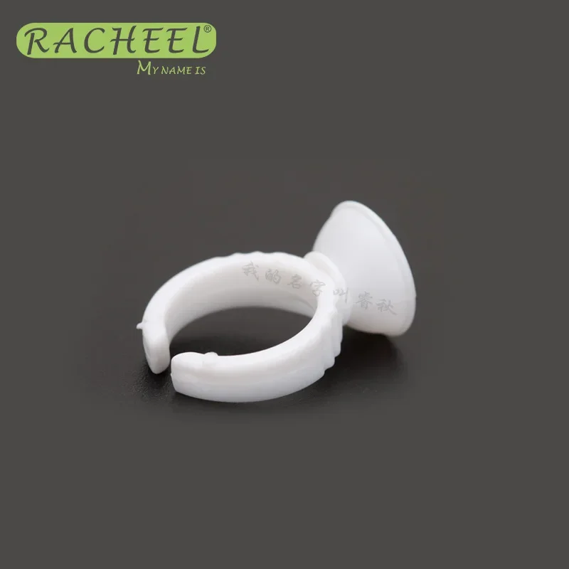 50Pcs Disposable Eyelash Extension Glue Rings Adhesive Holders Eye Lashes Pallet False Lash Extension Supplies