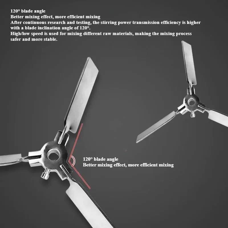 Mixer 304 Stainless Steel Blade Agitator Impeller Umbrella Telescopic High-speed Unfolding Folding Impeller