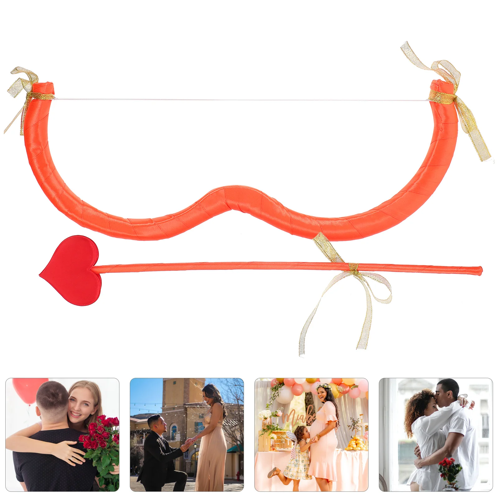 1 Set Cupid Set Costumes Valentine Cupid Costume Accessory Prop Stage Performance Cosplay Party Cupid Bow Arrow