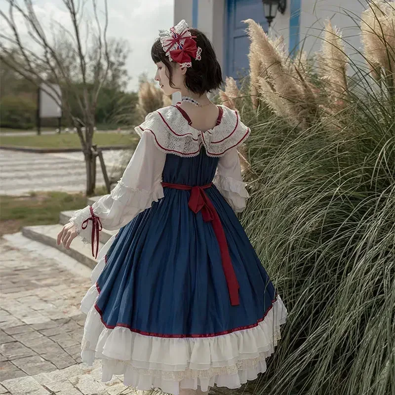 

Original Design Lolita Dress Large Swing Dress with Hairbands Lolita Dress Gorgeous White Jackie OP 2025 Hot Sale