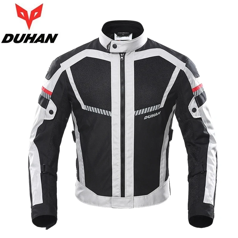 

DUHAN Men Breathable Motorcycle Jacket Summer Mesh Motocross Cycling Clothing Reflective Motorbike Riding Protective Jacket