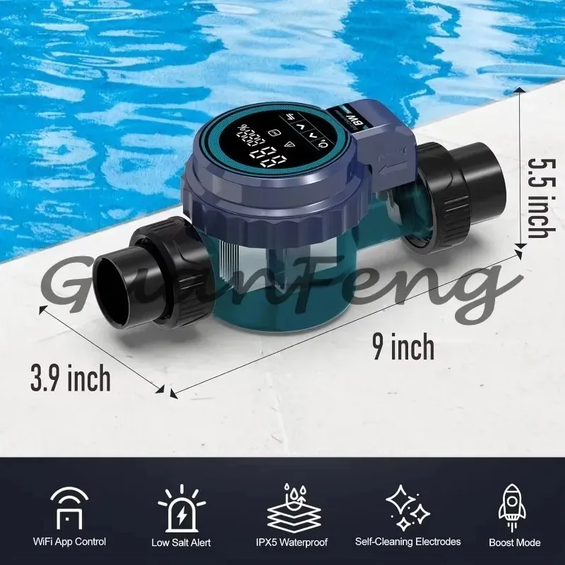 6G 8G 12G 16G 20 25G WIFI Control Salt Chlorine Generator Swimming Pool Salt Water Electrolysis App Control with