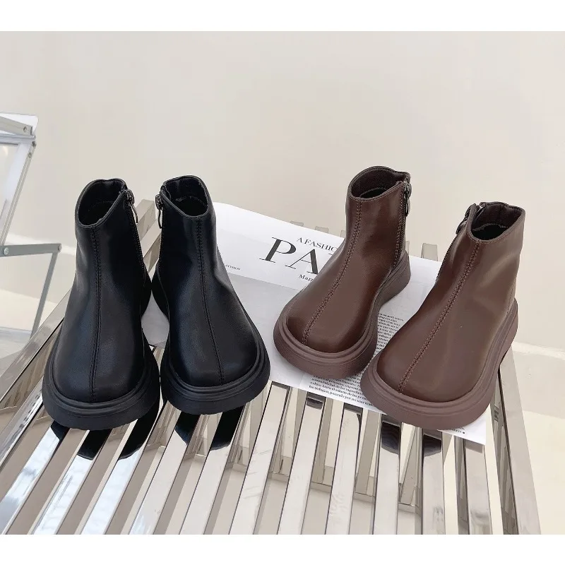 

British Style Child Boots 2025 Winter New Addition Velvet Snow Boot Fashiona Autumn Boot Girls Slip Comforta Child Boots Booties