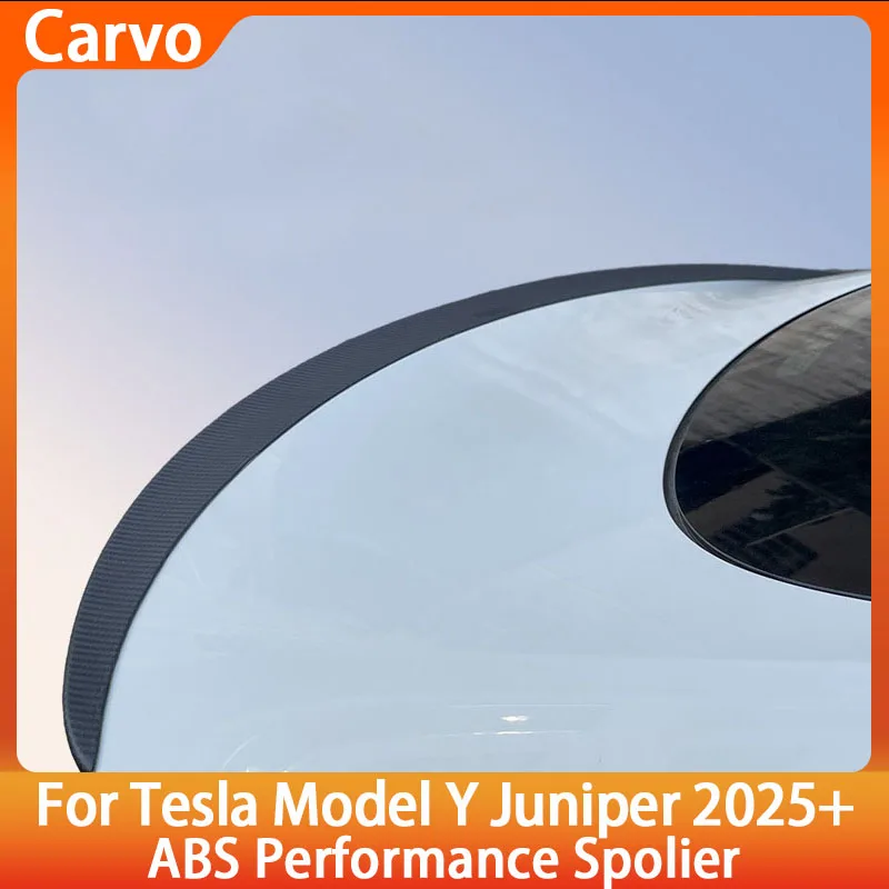 

For Tesla Model Y Juniper 2025 2026 Spoiler High Performance Trunk Wings Matte ABS Carbon Pattern Tail Car Modified Accessories