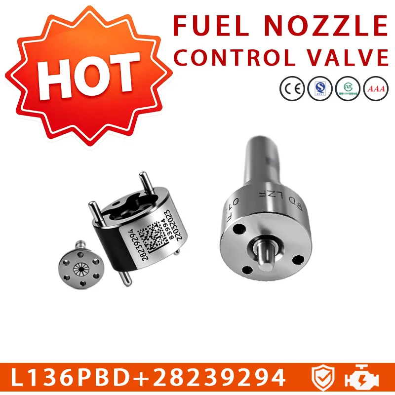 L136PBD Fuel Spray Nozzle And 28239294 Control Valve Combination Kit Compatible With Injector EJBR00403Z Model XI2824