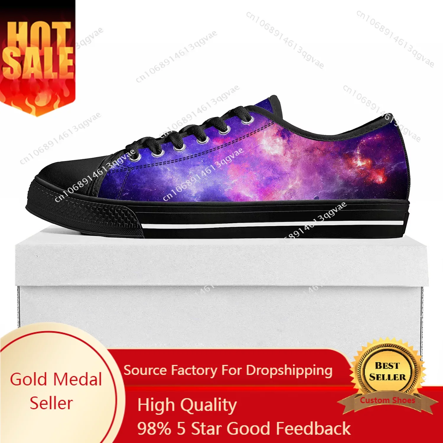 

Galaxy Celestial Low Top High Quality Sneakers Mens Womens Teenager Canvas Sneaker Casual Couple Shoes Custom Made Shoe Black