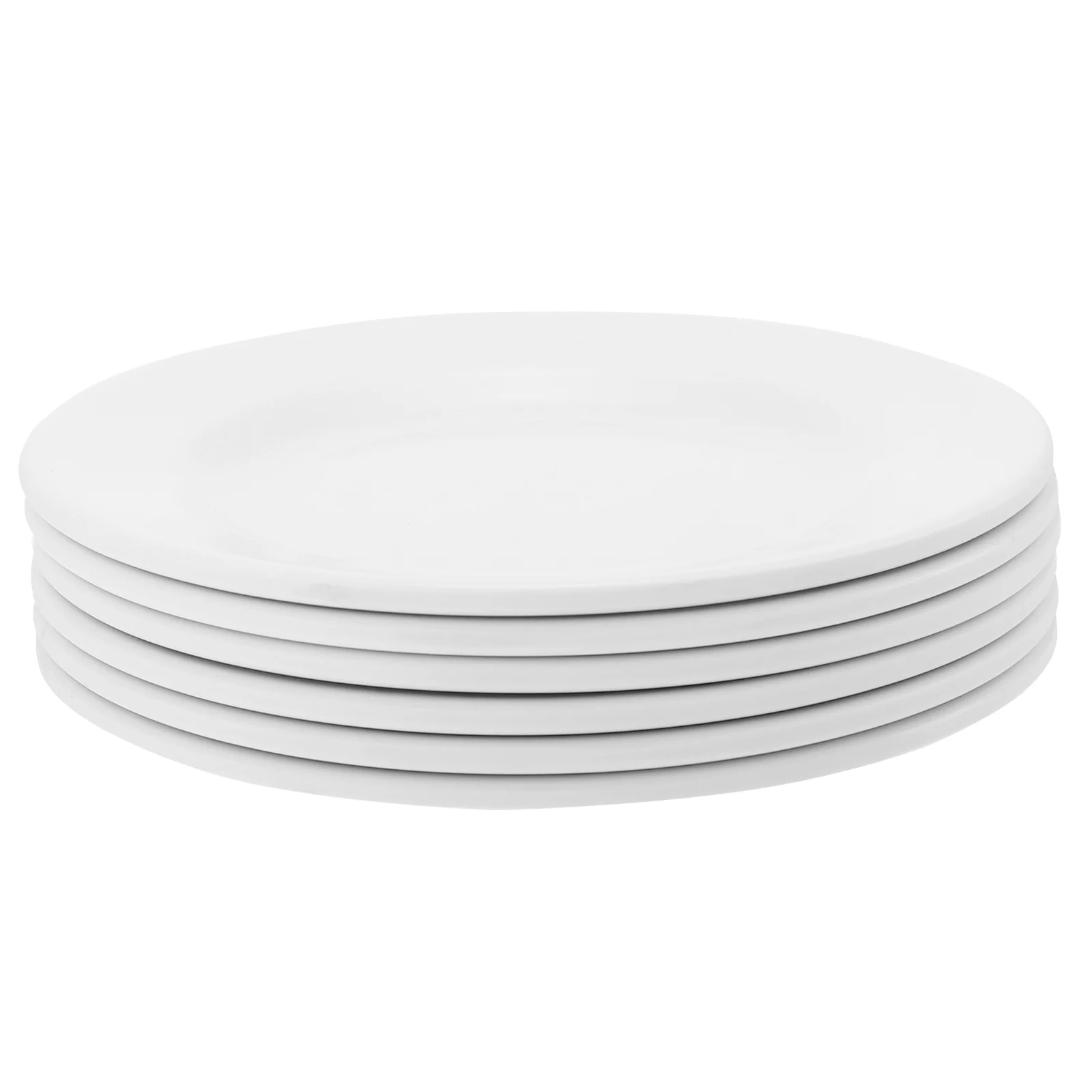 

6 pcs Food Plate Round Snack White Dessert Plates Portable Food Container Lightweight Serving Tray For Home Restaurant