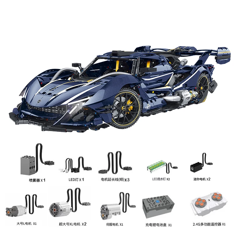 

IN STOCK MOC Technical Remote Control Sports Car Apollo Building Blocks Bricks Assembling Model Toys for Children Birthday Gift