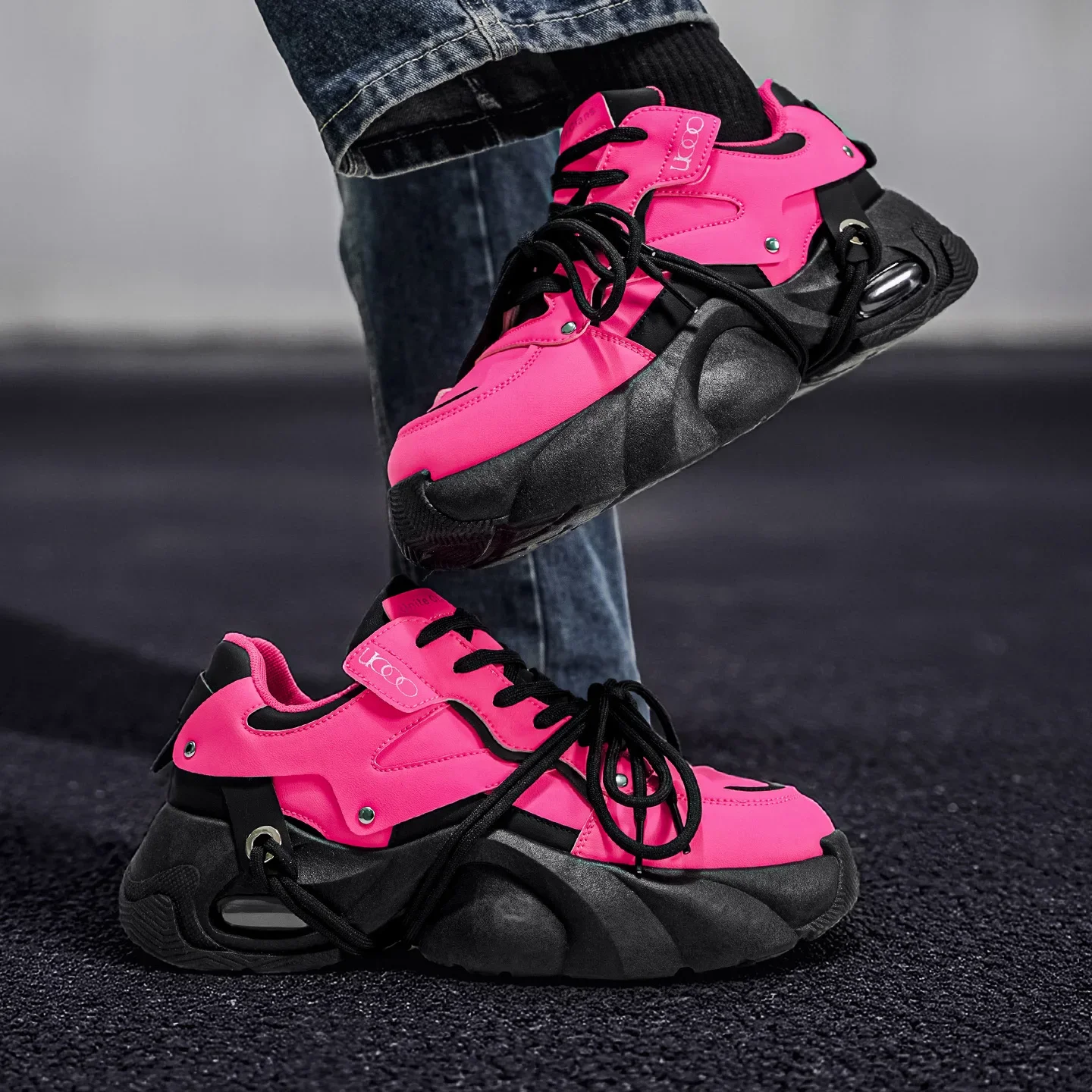 2026 New AutumnTrendy Men's Non-Slip Wear-Resistant Athletic Casual Shoes Thick-Soled Height-Increasing Dad Shoes