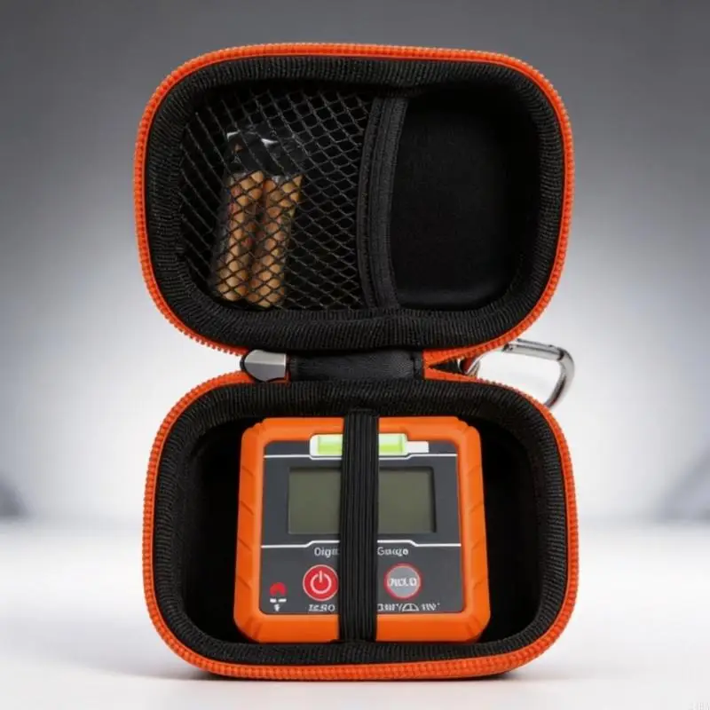Digital Gauge Shell Case with Mesh Pocket, Soft Lining and Clip