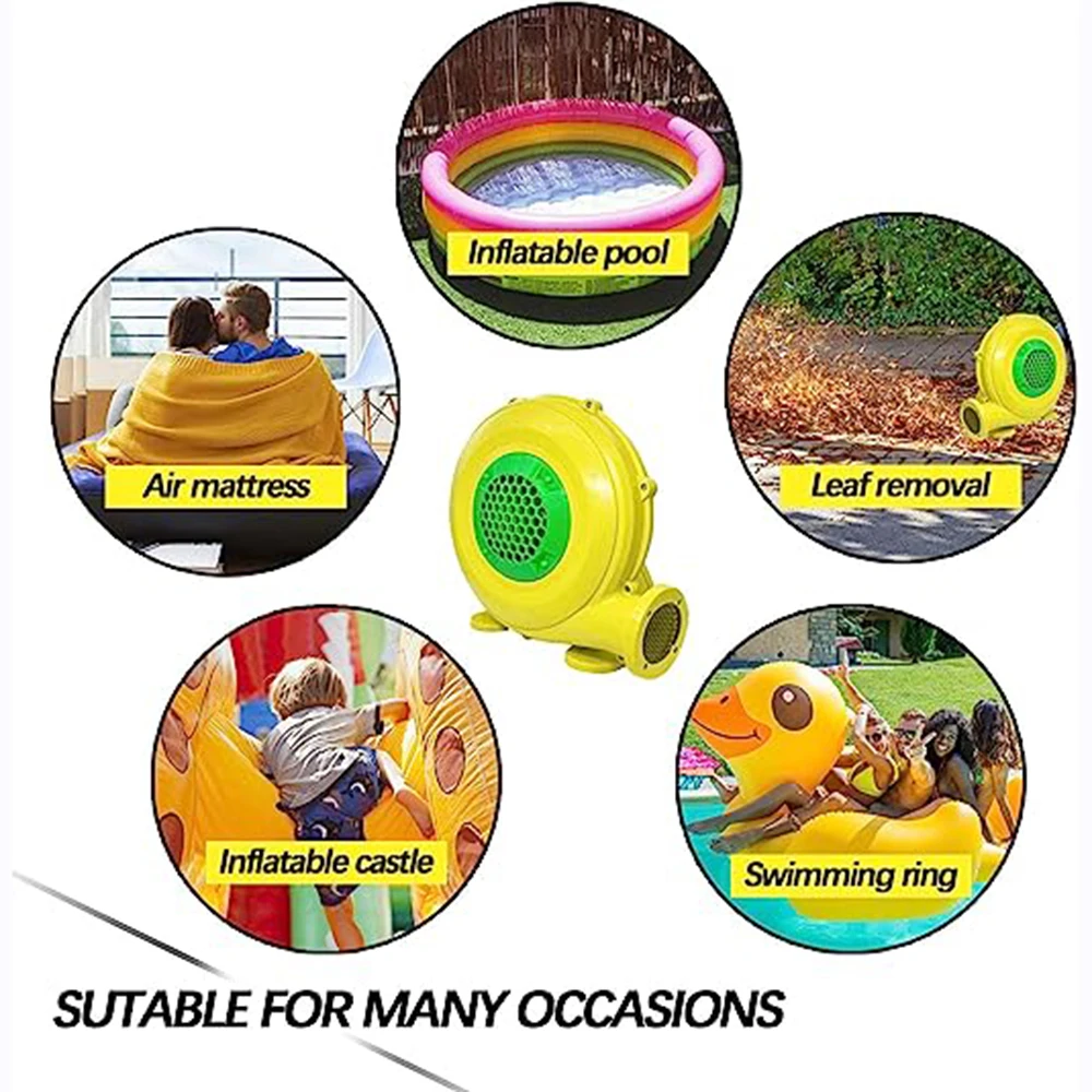 Inflatable Blower 370/680/950/1100 Watt Bounce House Air Blower for Jump Slides Portable and Powerful Inflatable Blower Fan Pump